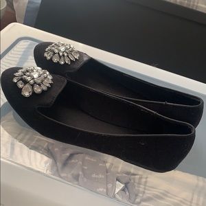 Black Christian Siriano flats